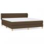 Preview: Boxspringbett mit Matratze Dunkelbraun 180x200 cm Stoff