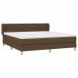 Preview: Boxspringbett mit Matratze Dunkelbraun 180x200 cm Stoff