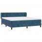 Preview: Boxspringbett mit Matratze Dunkelblau 160x200 cm Samt