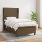 Preview: ARDEBO.de - Boxspringbett mit Matratze Dunkelbraun 90x200 cm Stoff