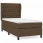 Preview: Boxspringbett mit Matratze Dunkelbraun 90x200 cm Stoff