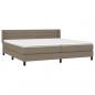 Preview: Boxspringbett mit Matratze Taupe 200x200 cm Stoff