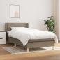 Preview: ARDEBO.de - Boxspringbett mit Matratze Taupe 100x200 cm Stoff