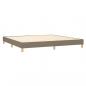 Preview: Boxspringbett mit Matratze & LED Taupe 200x200 cm Stoff