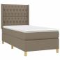 Preview: Boxspringbett mit Matratze Taupe 100x200 cm Stoff