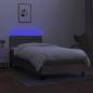 Preview: Boxspringbett mit Matratze & LED Taupe 100x200 cm Stoff