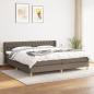 Preview: ARDEBO.de - Boxspringbett mit Matratze Taupe 200x200 cm Stoff