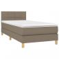 Preview: Boxspringbett mit Matratze & LED Taupe 100x200 cm Stoff