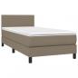 Preview: Boxspringbett mit Matratze Taupe 100x200 cm Stoff