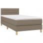 Preview: Boxspringbett mit Matratze Taupe 100x200 cm Stoff