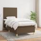 Preview: ARDEBO.de - Boxspringbett mit Matratze Dunkelbraun 90x200 cm Stoff