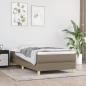 Preview: ARDEBO.de - Boxspringbett mit Matratze Taupe 100x200 cm Stoff