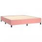 Preview: Boxspringbett mit Matratze Rosa 160x200 cm Samt