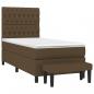 Preview: Boxspringbett mit Matratze Dunkelbraun 90x200 cm Stoff