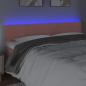 Preview: LED Kopfteil Rosa 160x5x78/88 cm Samt