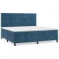 Preview: Boxspringbett mit Matratze Dunkelblau 200x200 cm Samt