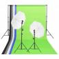 Preview: Fotostudio-Set mit Beleuchtung, Hintergrund und Reflektor