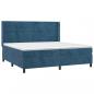 Preview: Boxspringbett mit Matratze & LED Dunkelblau 200x200 cm Samt