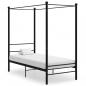 Preview: ARDEBO.de - Himmelbett Schwarz Metall 100x200 cm