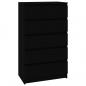 Preview: Schubladenschrank Schwarz 60x36x103 cm Holzwerkstoff