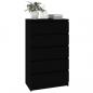 Preview: Schubladenschrank Schwarz 60x36x103 cm Holzwerkstoff