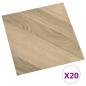 Preview: PVC-Fliesen Selbstklebend 20 Stk. 1,86 m² Braun Gestreift