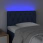 Preview: LED Kopfteil Blau 80x7x78/88 cm Stoff