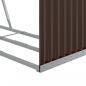 Preview: Kaminholzunterstand Braun 120x45x210 cm Verzinkter Stahl