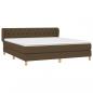 Preview: Boxspringbett mit Matratze Dunkelbraun 160x200 cm Stoff