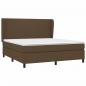 Preview: Boxspringbett mit Matratze Dunkelbraun 160x200 cm Stoff