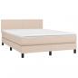 Preview: Boxspringbett mit Matratze & LED Cappuccino-Braun 140x200cm