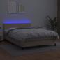 Preview: Boxspringbett mit Matratze & LED Cappuccino-Braun 140x200cm