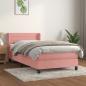 Preview: ARDEBO.de - Boxspringbett mit Matratze Rosa 90x200 cm Samt