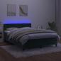 Preview: Boxspringbett mit Matratze & LED Dunkelgrün 140x190 cm Samt