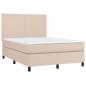 Preview: Boxspringbett mit Matratze & LED Cappuccino-Braun 140x200cm