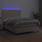 Preview: Boxspringbett mit Matratze & LED Cappuccino-Braun 140x200cm