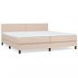 Preview: Boxspringbett Matratze Cappuccino-Braun 200x200cm Kunstleder