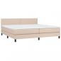 Preview: Boxspringbett Matratze Cappuccino-Braun 200x200cm Kunstleder