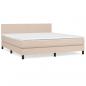 Preview: Boxspringbett Matratze Cappuccino-Braun 160x200 cm Kunstleder