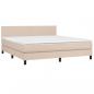 Preview: Boxspringbett Matratze Cappuccino-Braun 160x200 cm Kunstleder