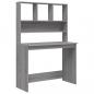 Preview: Schreibtisch mit Regal Grau Sonoma 102x45x148 cm Holzwerkstoff