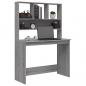 Preview: Schreibtisch mit Regal Grau Sonoma 102x45x148 cm Holzwerkstoff