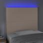 Preview: LED Kopfteil Cappuccino-Braun 80x5x118/128 cm Kunstleder