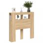 Preview: LED-Kopfteil Sonoma Eiche 100x18,5x103,5 cm Holzwerkstoff