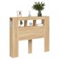 Preview: LED-Kopfteil Sonoma Eiche 120x18,5x103,5 cm Holzwerkstoff