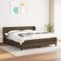 Preview: ARDEBO.de - Boxspringbett mit Matratze Dunkelbraun 160x200 cm Stoff