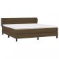 Preview: Boxspringbett mit Matratze Dunkelbraun 160x200 cm Stoff