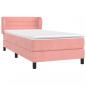 Preview: Boxspringbett mit Matratze Rosa 90x200 cm Samt