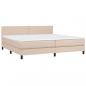 Preview: Boxspringbett mit Matratze & LED Cappuccino-Braun 200x200cm