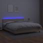 Preview: Boxspringbett mit Matratze & LED Cappuccino-Braun 160x200cm